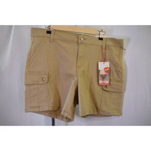 Hot Kiss NWT Cargo Shorts Khaki Tan Women's Sz 14 Mid-Rise 6" Inseam (K01)